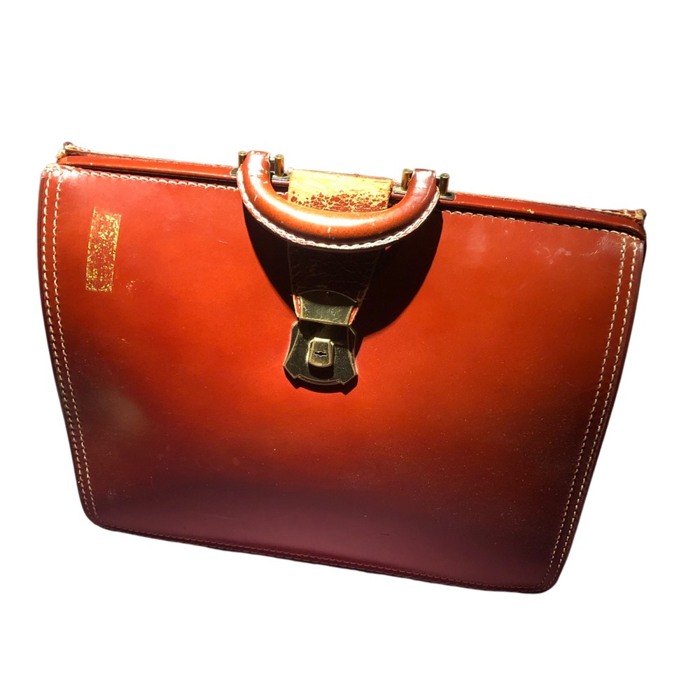 Vintage leather briefcase no key